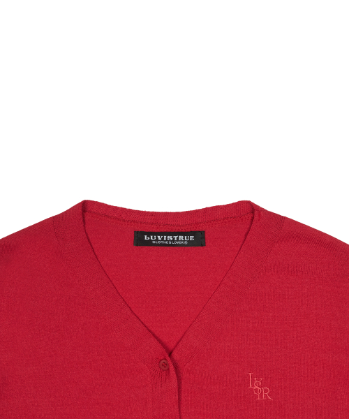 LVTR KNIT CARDIGAN(RED)