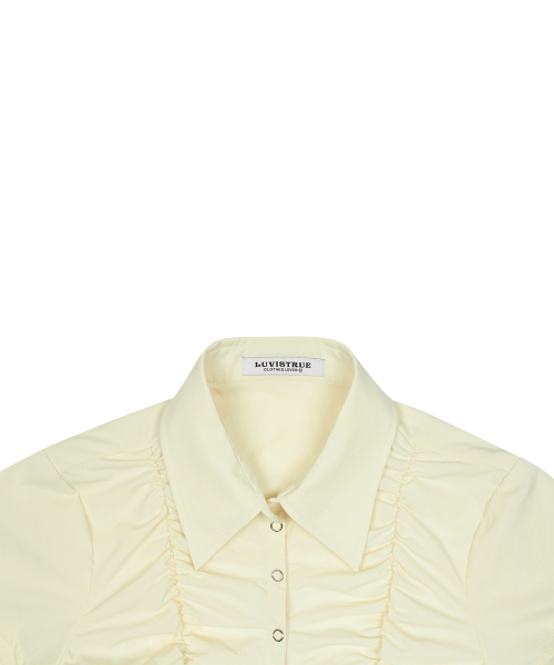 RT SHIRRING SHIRT(BEIGE)