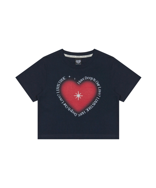 TWINKLE HOTFIX CROP TEE(NAVY)