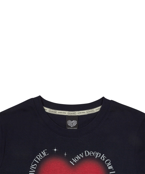 TWINKLE HOTFIX CROP TEE(NAVY)