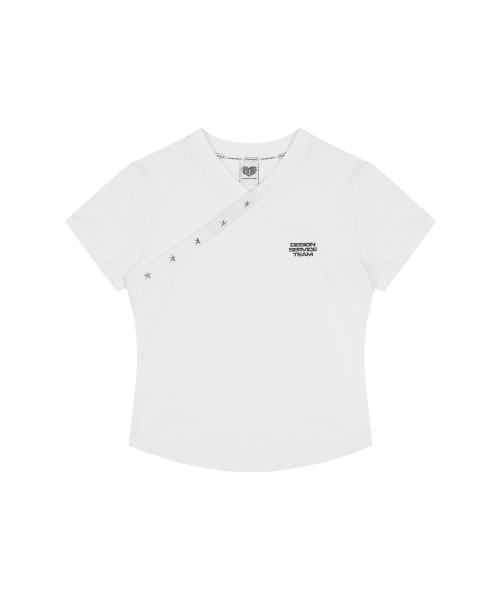RT V NECK TEE(WHITE)
