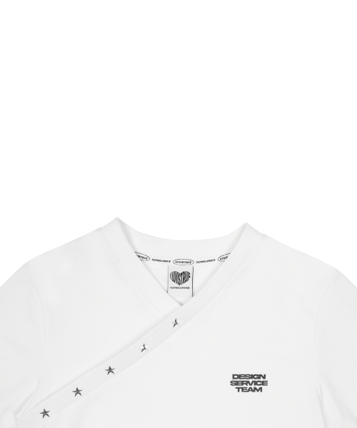 RT V NECK TEE(WHITE)
