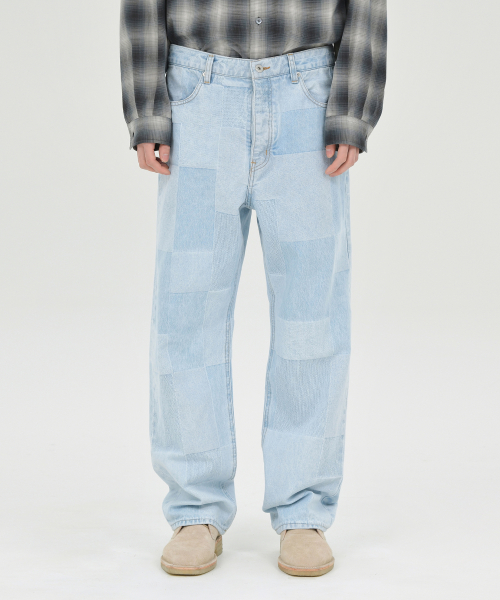Regular Denim, Patch Work Light Blue