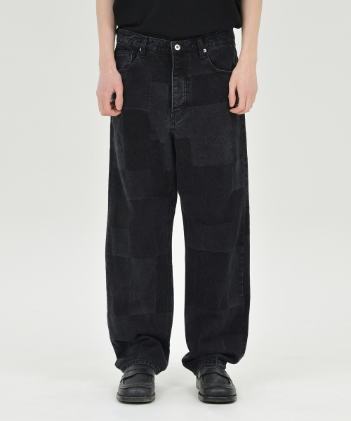 Regular Denim, Patch Work Black