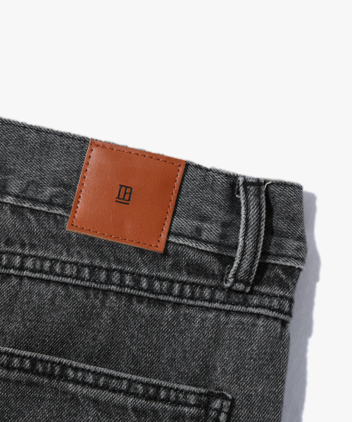 BIO WASHING CARPENDER BERMUDA DENIM PANTS_GRAY