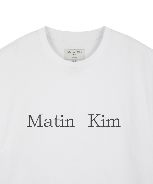 MATIN KIM LOGO TOP IN WHITE