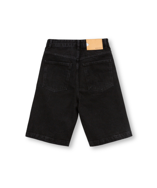 W Bermuda Denim Pants, Black
