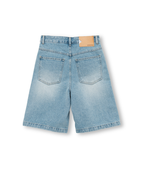 W Bermuda Denim Pants, Light Blue
