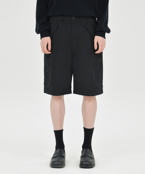 Military Field Shorts, Black