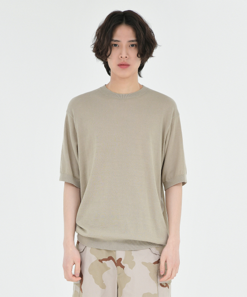 Supima Cotton Half Knit, Beige