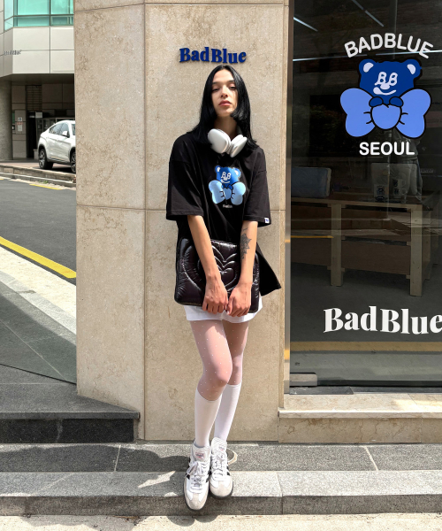 Ribbon BadBear Tee Black
