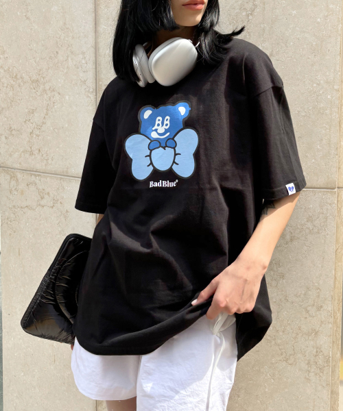 Ribbon BadBear Tee Black
