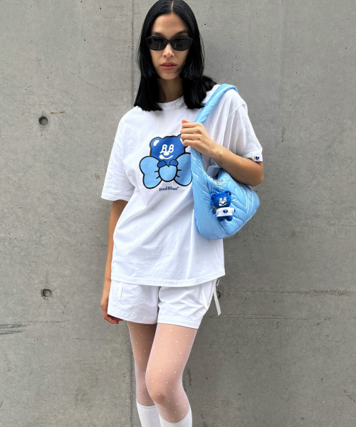 Ribbon BadBear Tee White