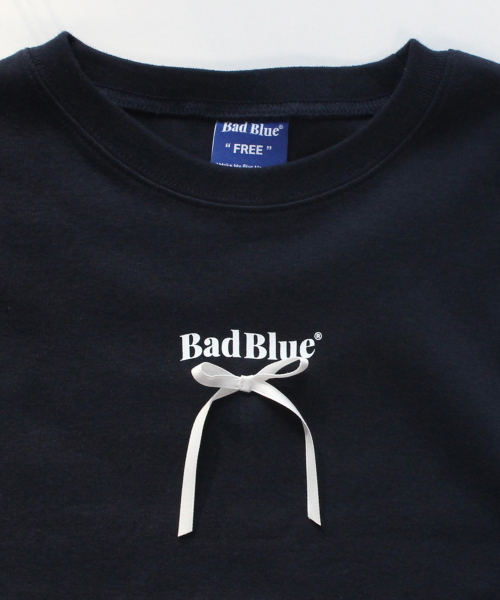 Ribbon Logo Slim Tee Navy