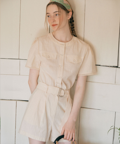 BELT JUMPSUIT IVORY