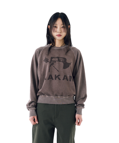 Flag Printed Sweatshirts (Brown)