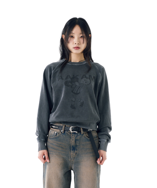 Punch Boy Printed Sweatshirts (Dark Gray)