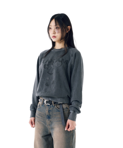 Punch Boy Printed Sweatshirts (Dark Gray)