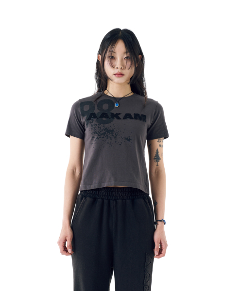 98 Printed Half Top (Dark Gray)