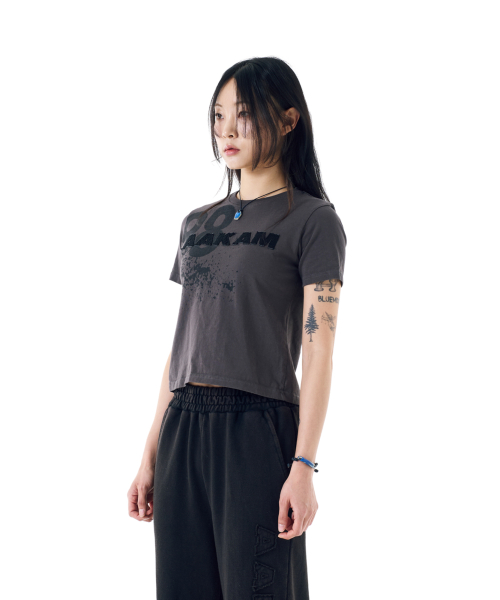 98 Printed Half Top (Dark Gray)