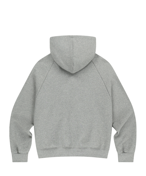 129 Logo Patch Hoodie Zip-up Light Gray