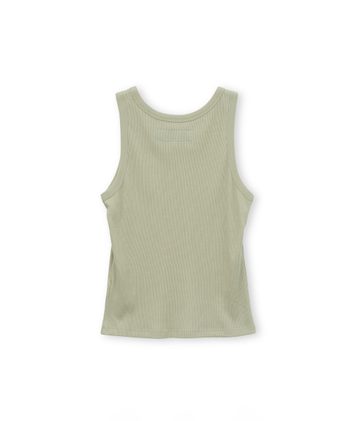 W Sleeveless Top, Light Olive