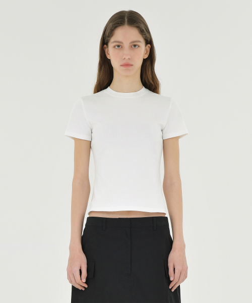 W Shrunk T Shirt, White