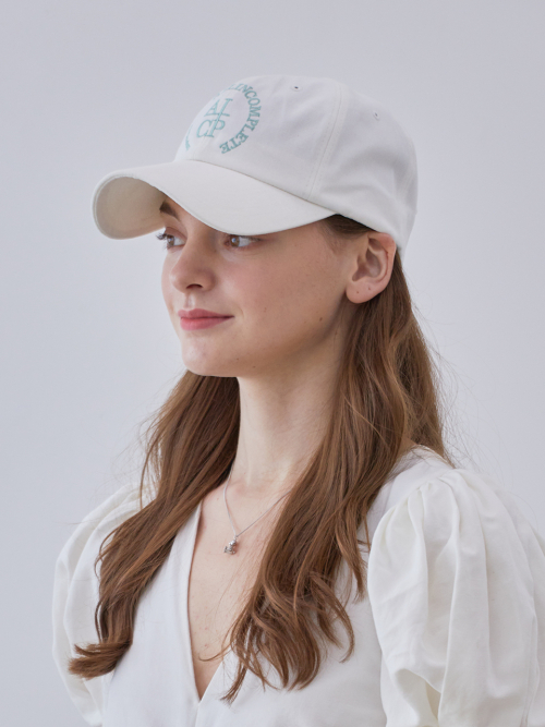 Round Logo Ball Cap (White)