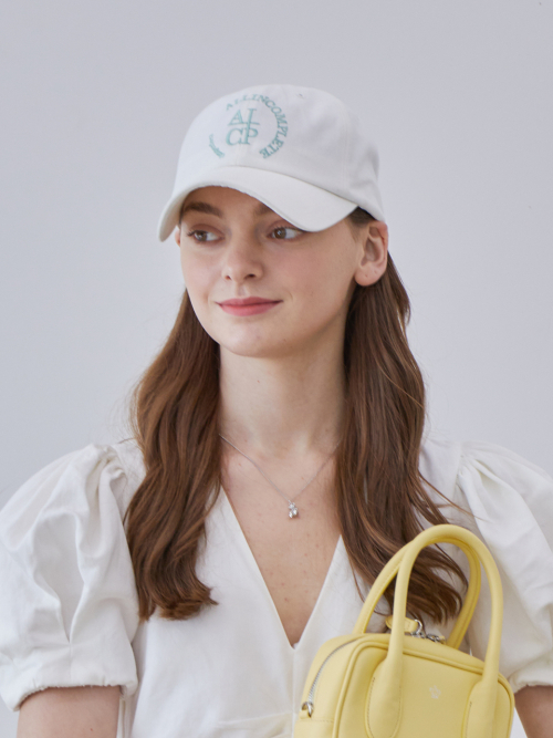 Round Logo Ball Cap (White)