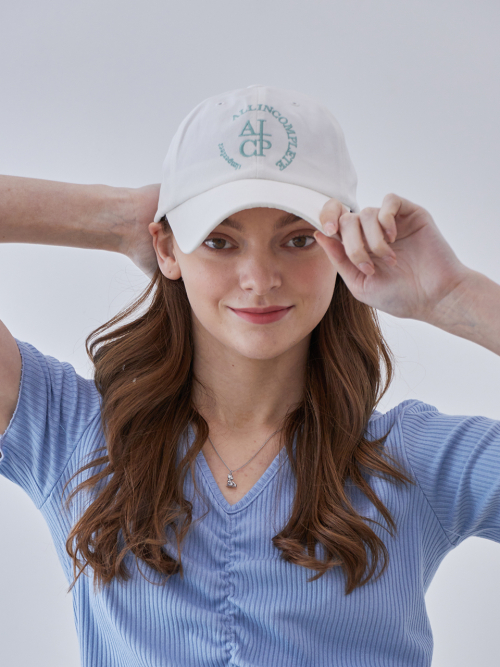 Round Logo Ball Cap (White)