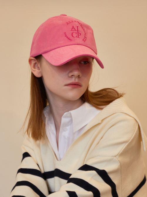 Round Logo Ball Cap (Pink)