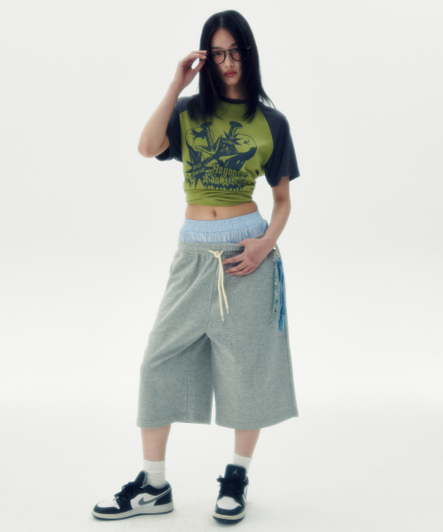 TOOTH RAGLAN H/S TEE [GREEN]
