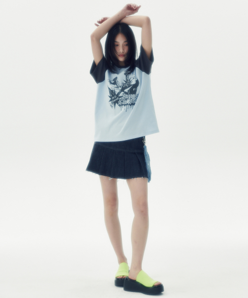 TOOTH RAGLAN H/S TEE [SKY BLUE]