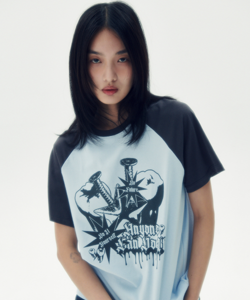 TOOTH RAGLAN H/S TEE [SKY BLUE]