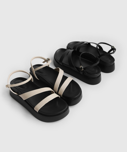 사하라 스트랩 플랫폼 샌들 (5cm)