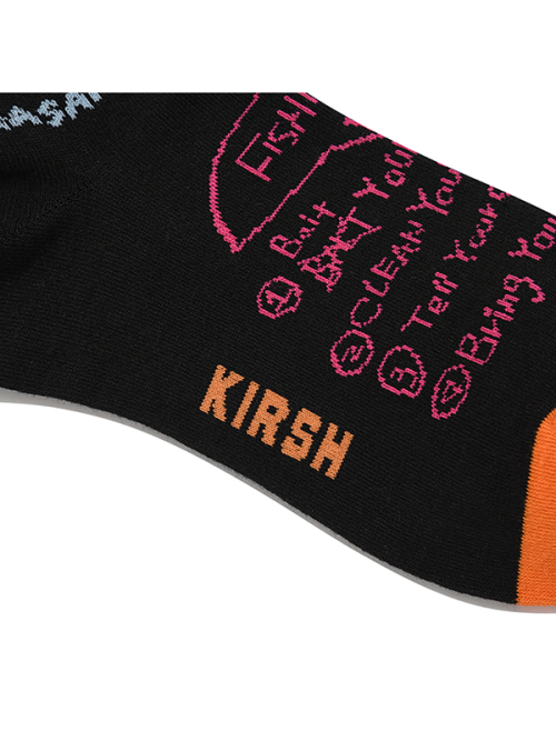 FISHING GRAPHIC SOCKS [BLACK]