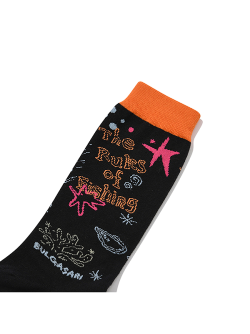 FISHING GRAPHIC SOCKS [BLACK]