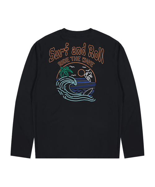 GT080 서프앤롤 긴팔 래쉬가드 (BLACK)
