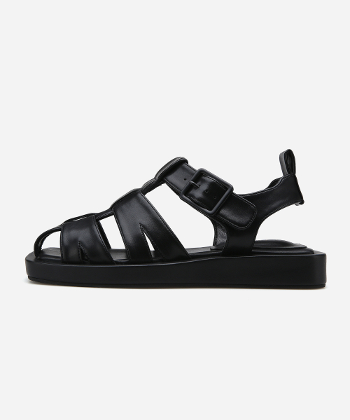 Square Toe Velcro Fisherman Sandals 412424007 (2.5cm/2colors)