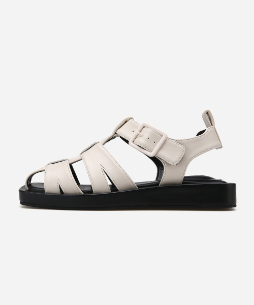 Square Toe Velcro Fisherman Sandals 412424007 (2.5cm/2colors)