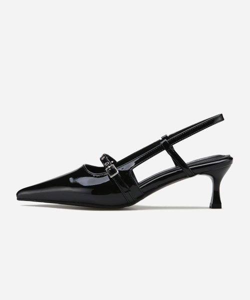 Pointed toe eyelet slingback 412412005 (6cm/2colors)