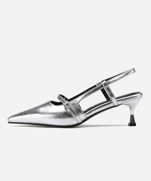 Pointed toe eyelet slingback 412412005 (6cm/2colors)