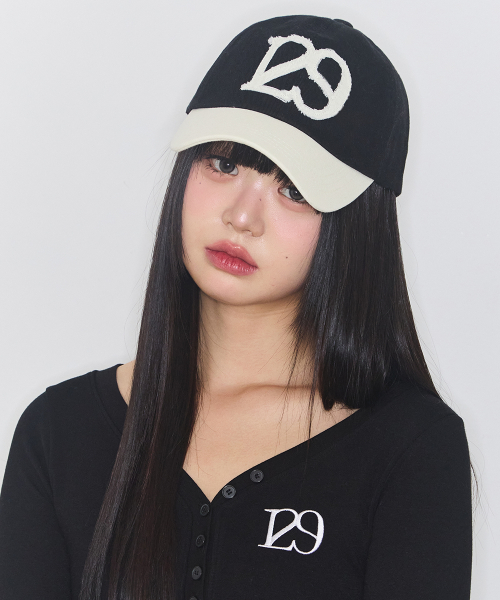 129 Applique Ball Cap Black