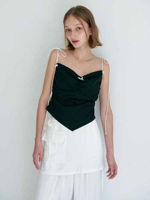 LAYERED SKIRT PANTS / WHITE