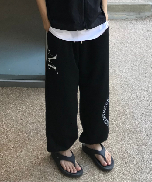Division wide sweat jogger pants (Gray, Black)