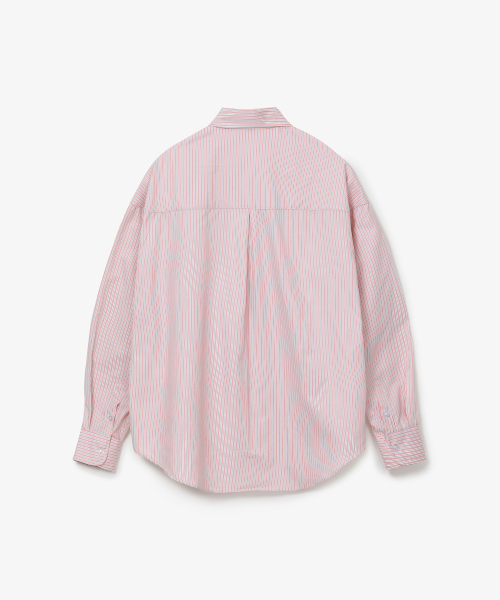 SAC 로고 오버핏 스트라이프 셔츠 핑크 4W2417002