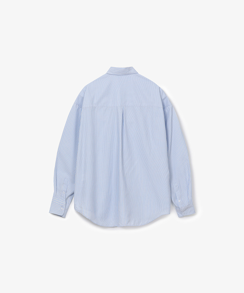 SAC 로고 오버핏 스트라이프 셔츠 스카이블루 4W2417002