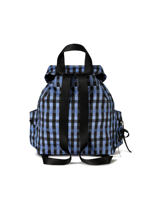 BERRY POCKET BACKPACK - CHECK BLUE