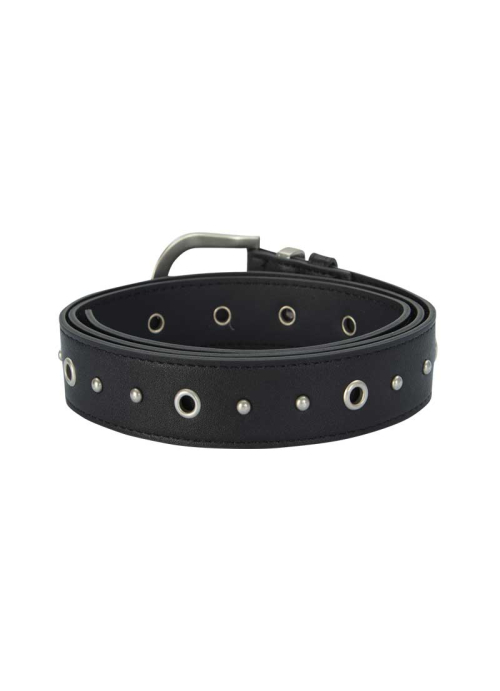 TWINS EYELET BELT / BLACK