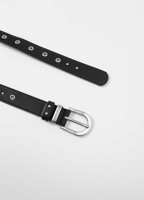 TWINS EYELET BELT / BLACK